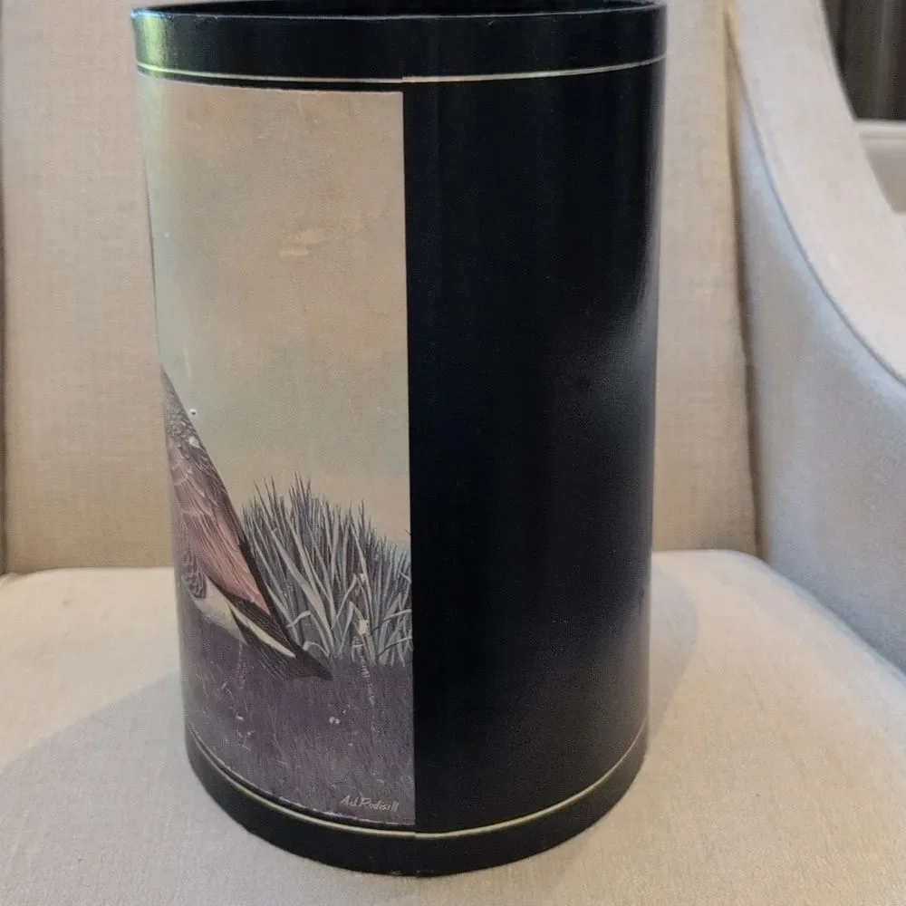 Vintage Cardboard Molded Paper Goose Waste Bin
